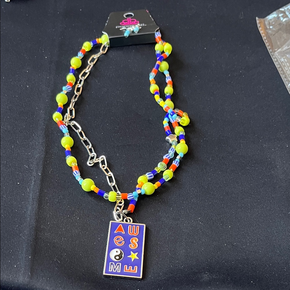 Colorful Beaded Necklace with Pendant